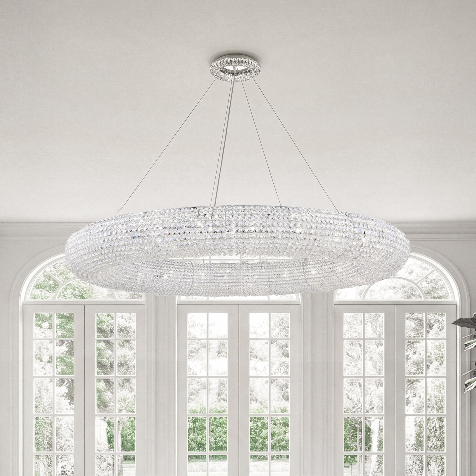 30 light Chrome Chandelier Clear Royal Cut Crystal Chrome Finish - LIGHTING by Joshua Marshal