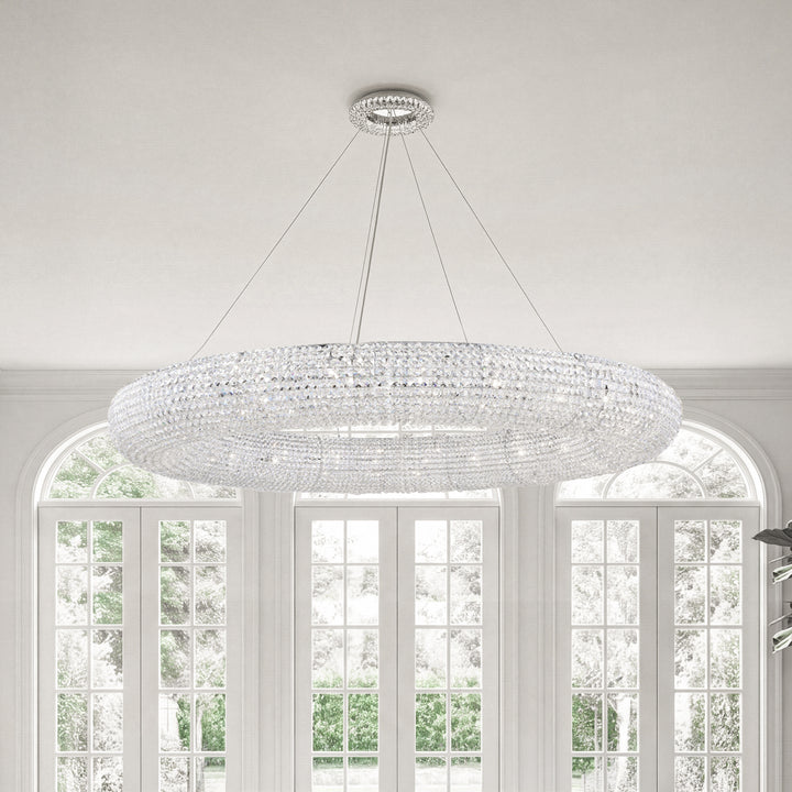 30 light Chrome Chandelier Clear Royal Cut Crystal Chrome Finish - LIGHTING by Joshua Marshal