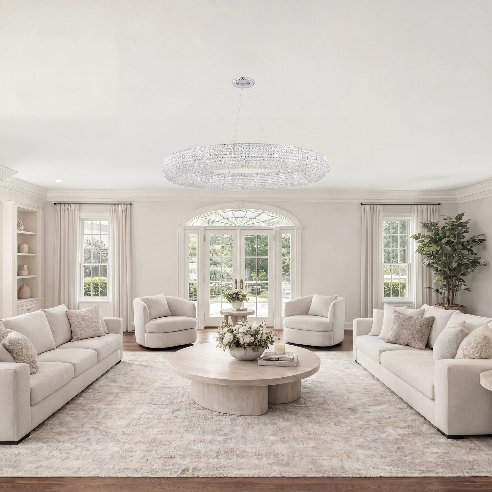 30 light Chrome Chandelier Clear Royal Cut Crystal - View 2 - Joshua Marshal