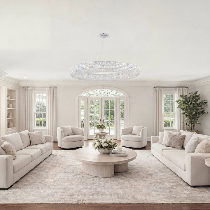 30 light Chrome Chandelier Clear Royal Cut Crystal - View 2 - Joshua Marshal