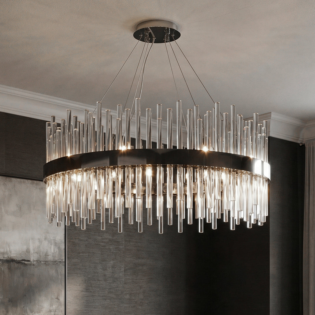 18 light Chrome Chandelier Clear Royal Cut Crystal Chrome Finish - LIGHTING by Joshua Marshal