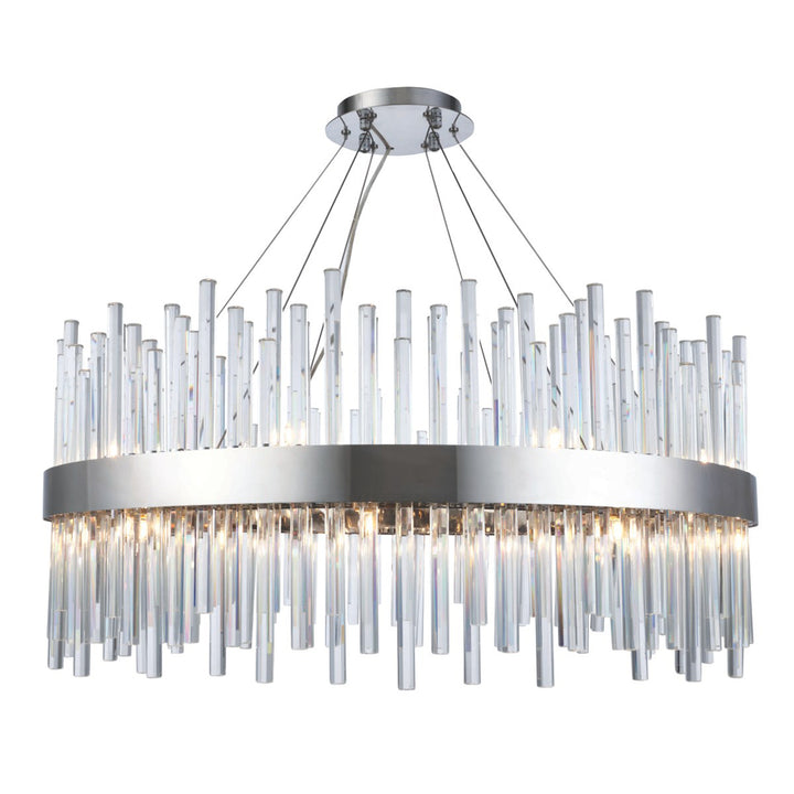 18 light Chrome Chandelier Clear Royal Cut Crystal - View 3 - Joshua Marshal