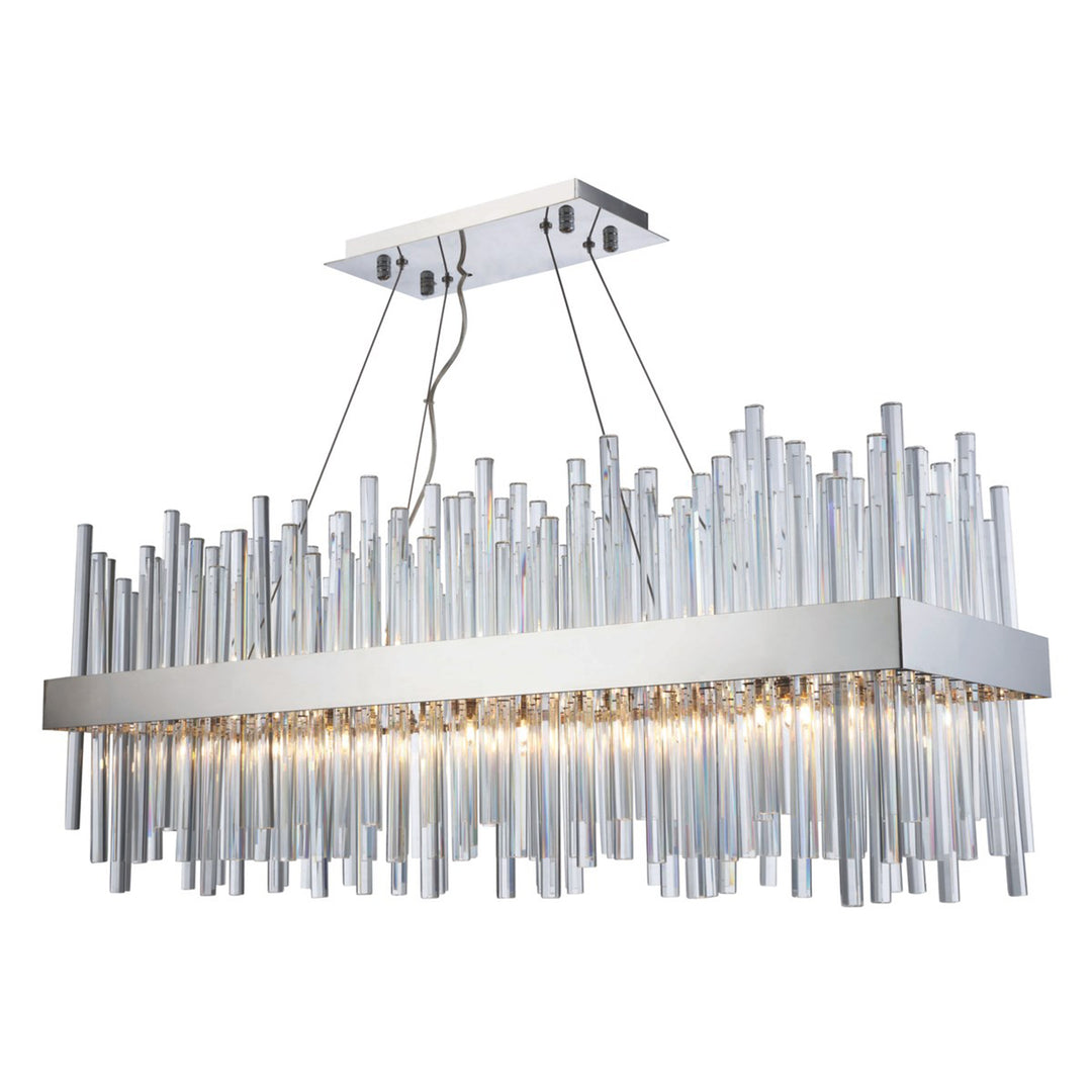 20 light Chrome Chandelier Clear Royal Cut Crystal - View 3 - Joshua Marshal