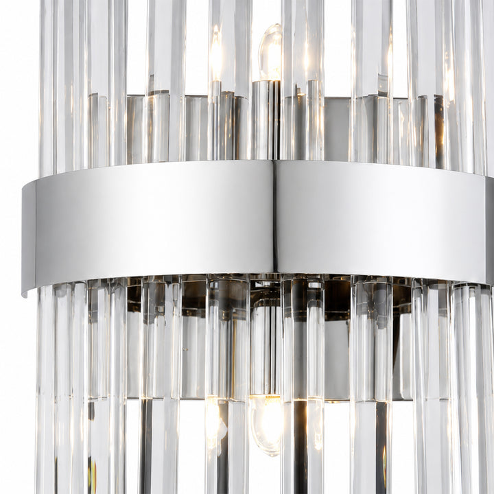 2 light Chrome and Clear Wall Sconce Clear Royal Cut Crystal - View 5 - Joshua Marshal