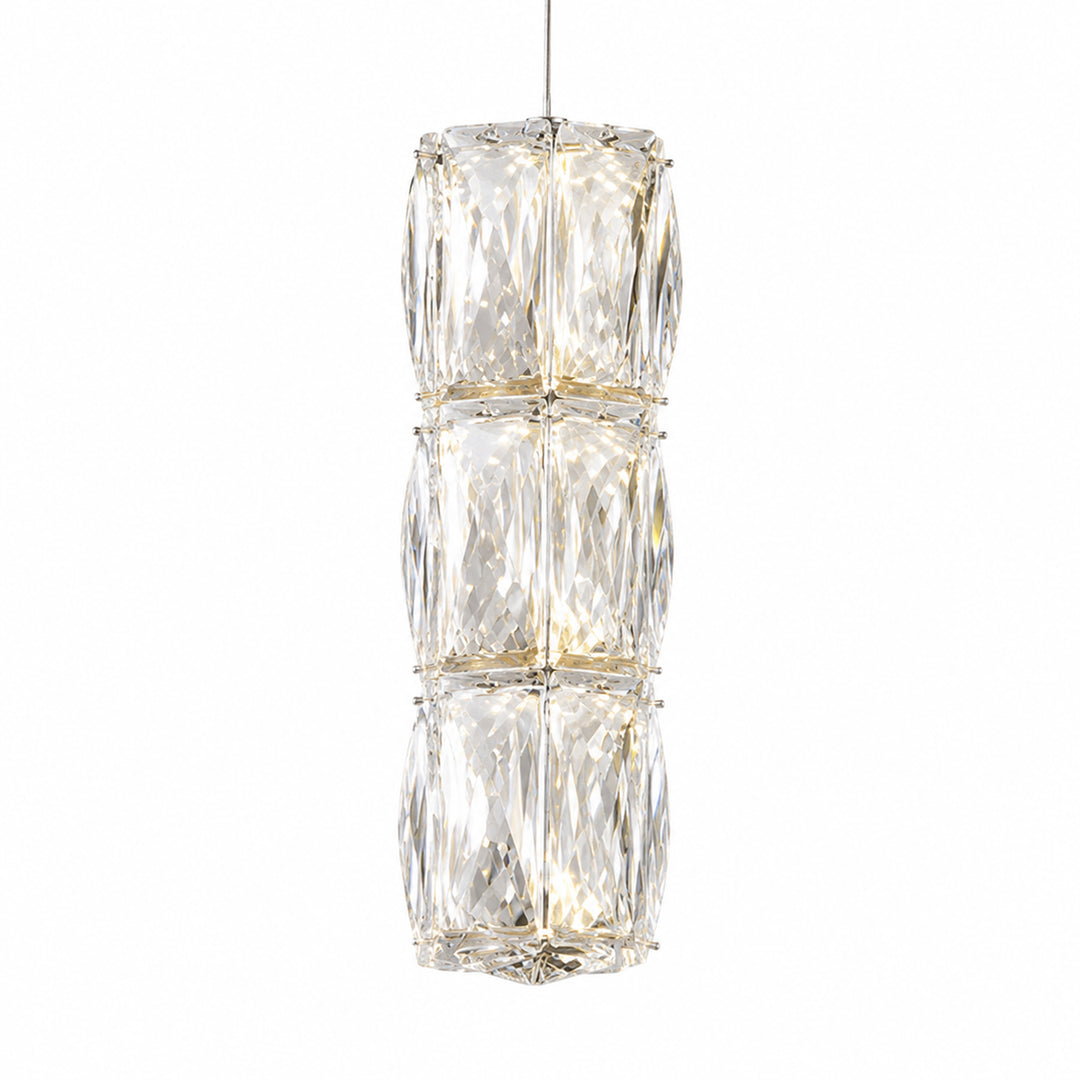LED light Chrome Pendant Clear Elegant Cut Crystal - View 5 - Joshua Marshal
