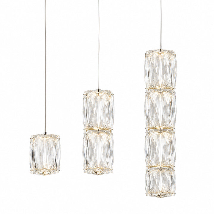 LED light Chrome Pendant Clear Elegant Cut Crystal - View 5 - Joshua Marshal
