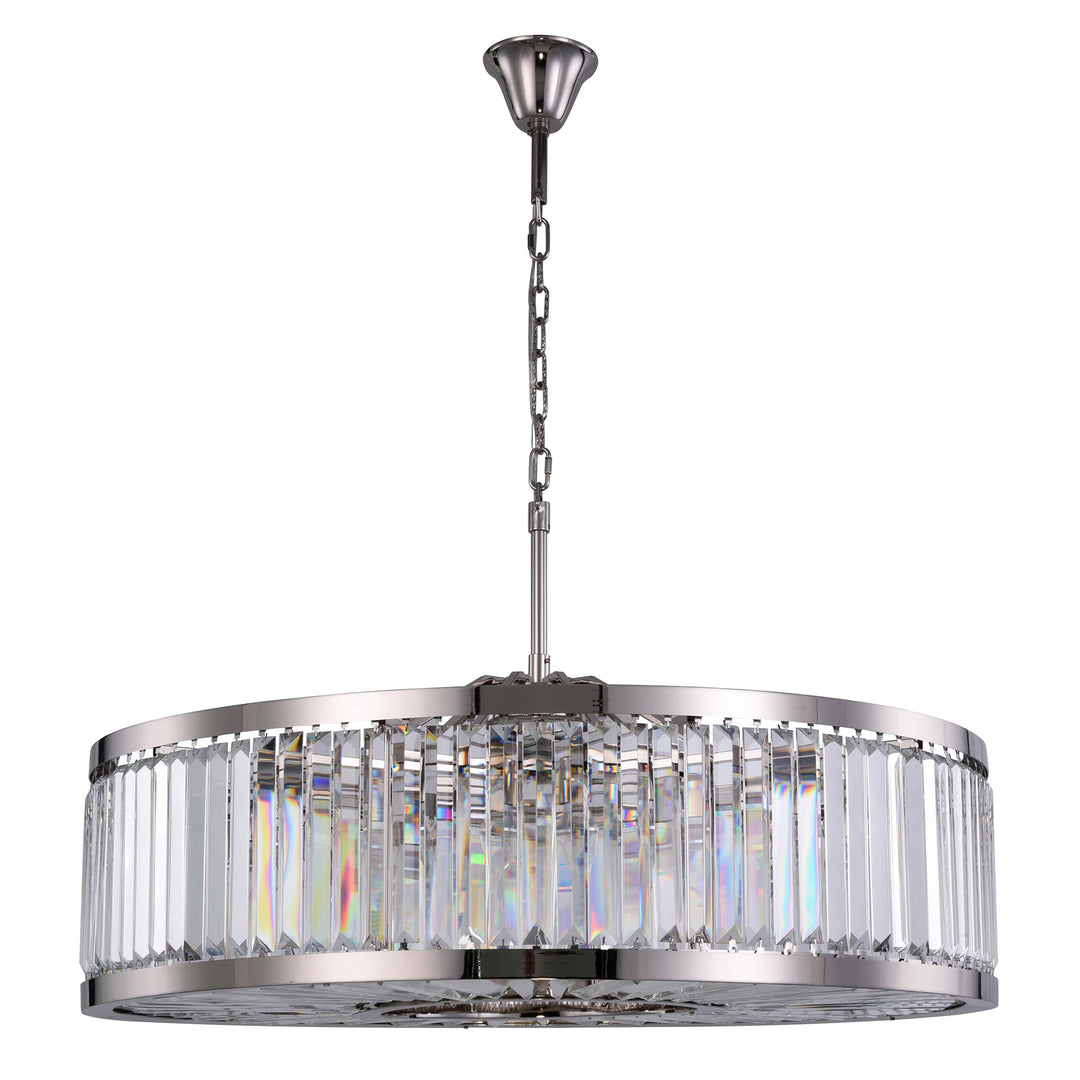 10 light polished nickel Chandelier Clear Royal Cut Crystal - View 4 - Joshua Marshal