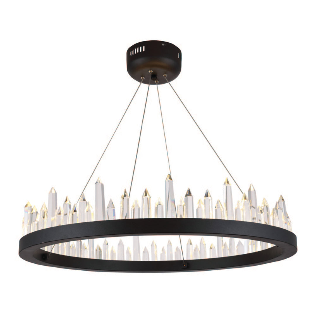 32 light Satin Dark Grey Chandelier Clear Royal Cut Crystal - View 3 - Joshua Marshal