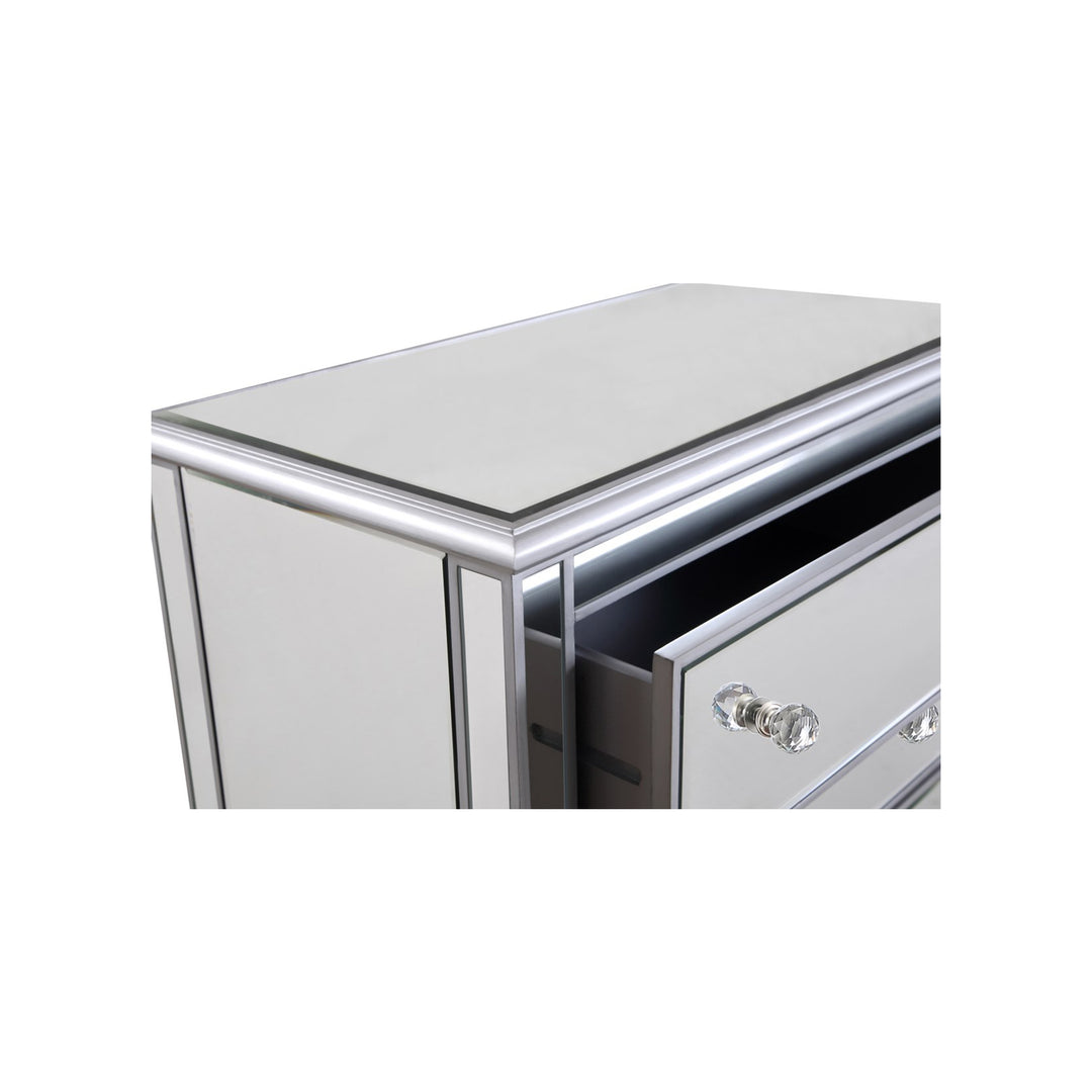 3 Drawer Bedside Cabinet 33 In.X 18 In.X 32 In. In Silver Paint - View 6 - Joshua Marshal