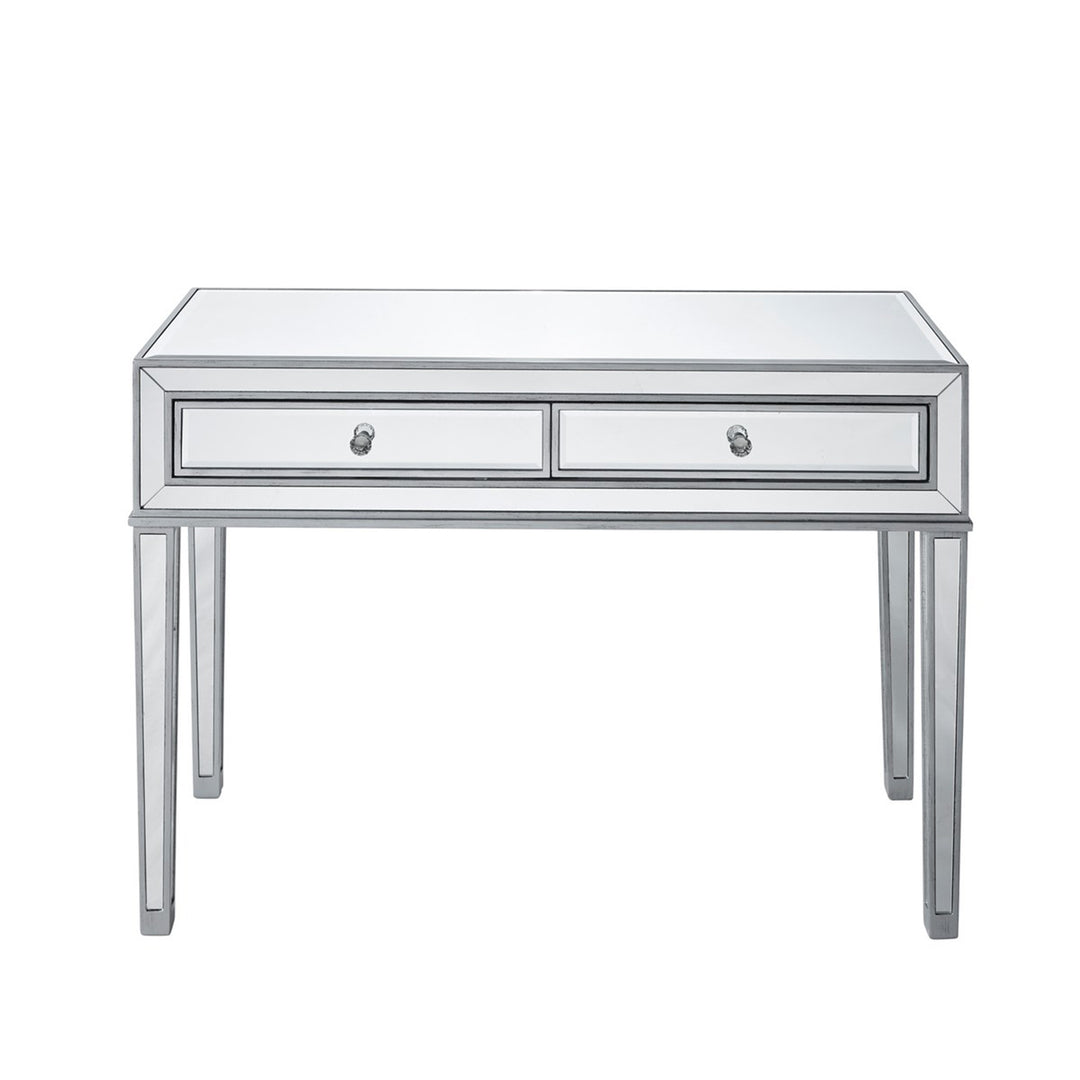 Desk 42In. W X 18In. D X 30In. H In Antique Silver Paint - View 3 - Joshua Marshal