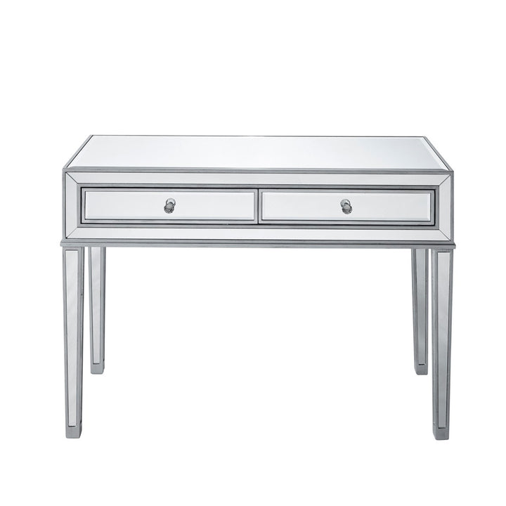 Desk 42In. W X 18In. D X 30In. H In Antique Silver Paint - View 3 - Joshua Marshal