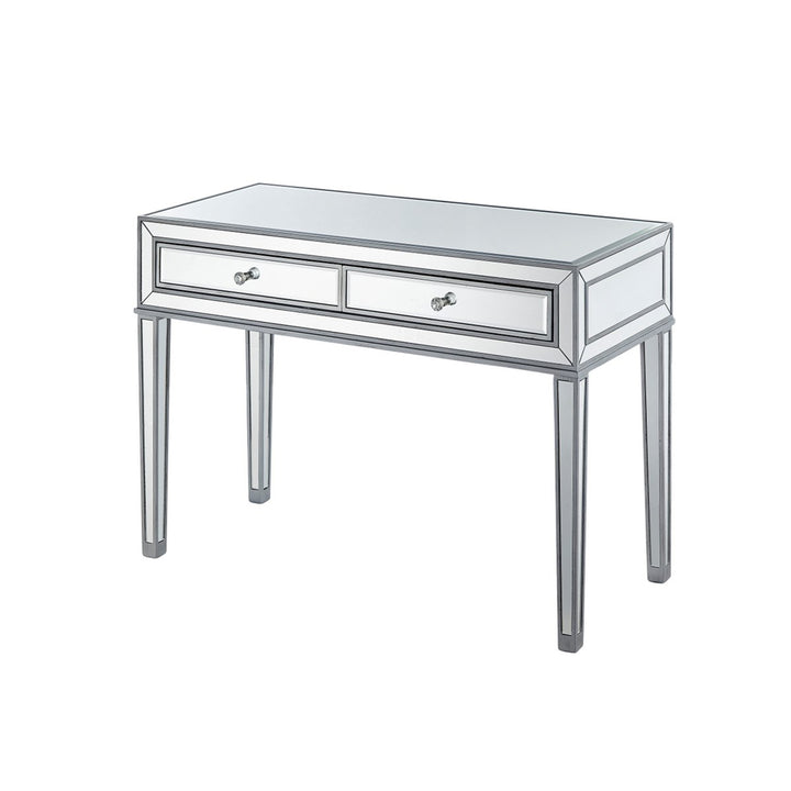 Desk 42In. W X 18In. D X 30In. H In Antique Silver Paint - View 4 - Joshua Marshal