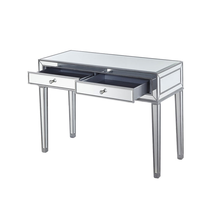 Desk 42In. W X 18In. D X 30In. H In Antique Silver Paint - View 5 - Joshua Marshal