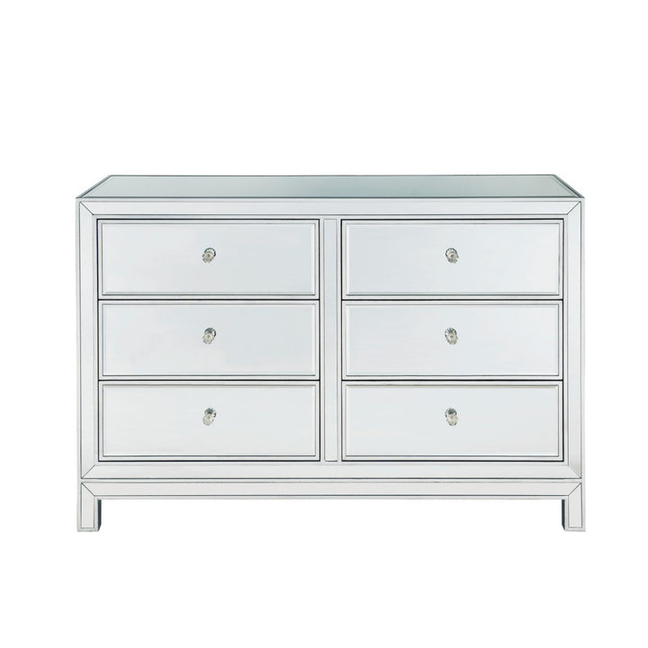 Dresser 6 Drawers 48In. W X 18In. Din. X 32In. H In Antique Silver Paint - View 3 - Joshua Marshal