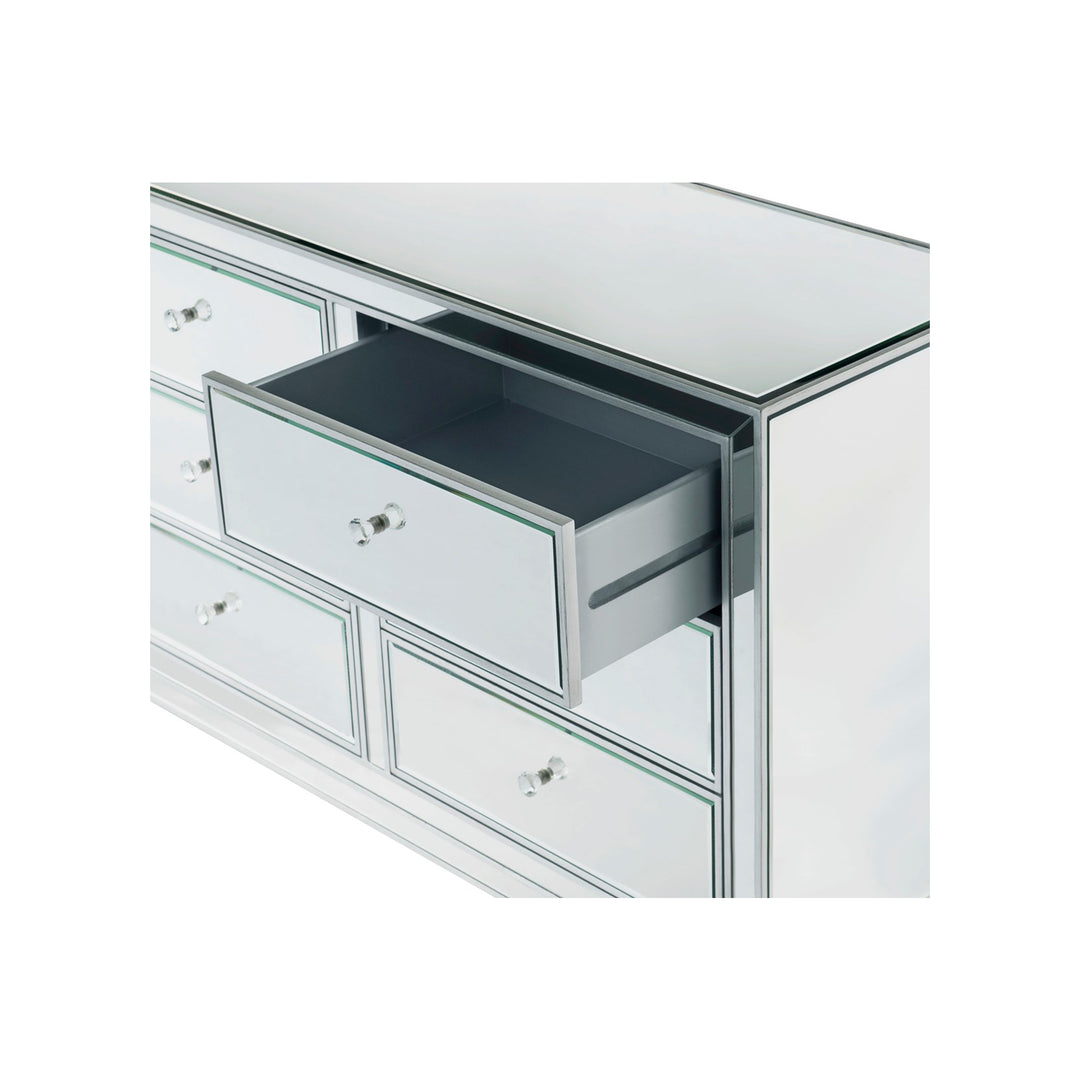 Dresser 6 Drawers 48In. W X 18In. Din. X 32In. H In Antique Silver Paint - View 6 - Joshua Marshal