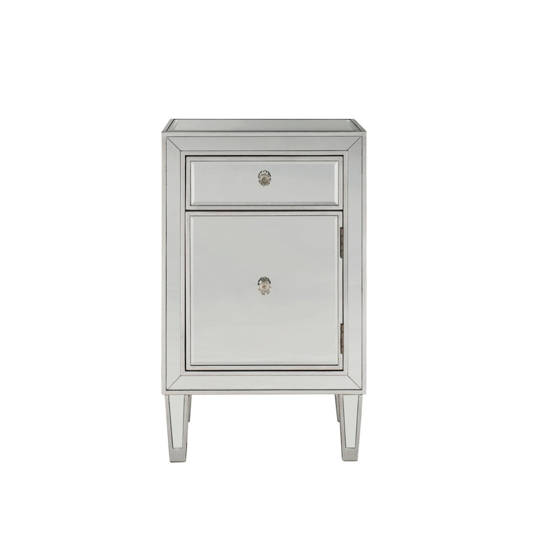 Nighstand 1 Drawer 18In. W X 13In. D X 29In. H In Antique Silver Paint - View 3 - Joshua Marshal