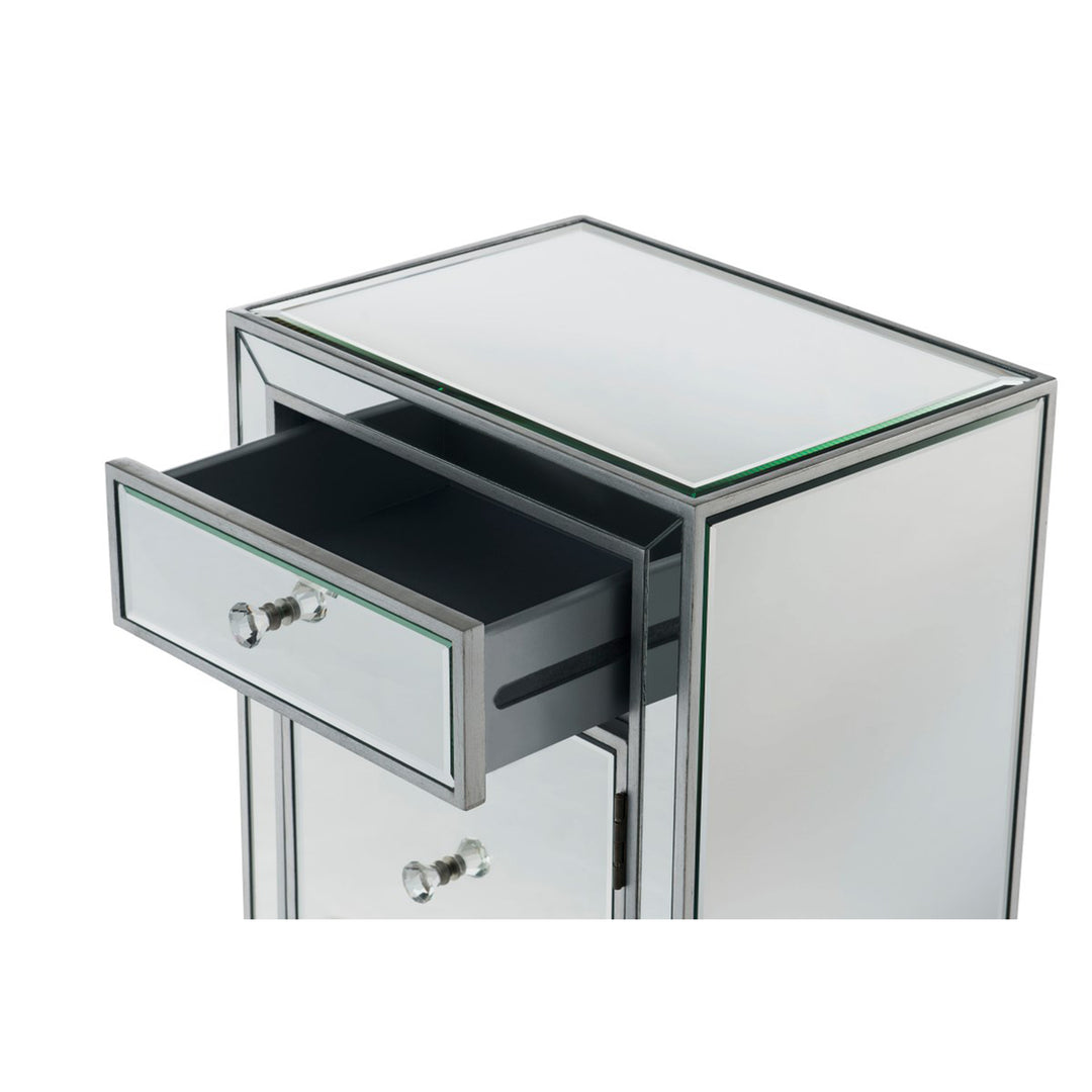 Nighstand 1 Drawer 18In. W X 13In. D X 29In. H In Antique Silver Paint - View 6 - Joshua Marshal
