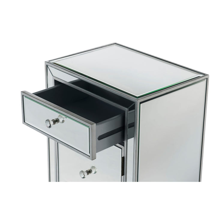 Nighstand 1 Drawer 18In. W X 13In. D X 29In. H In Antique Silver Paint - View 6 - Joshua Marshal