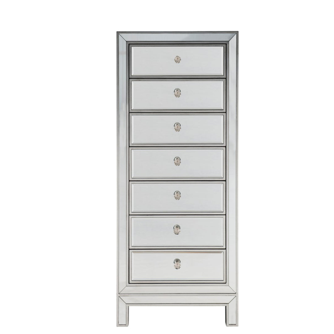Lingerie Chest 7 Drawers 18In. W X 15In. D X 42In. H In Antique Silver Paint - View 3 - Joshua Marshal