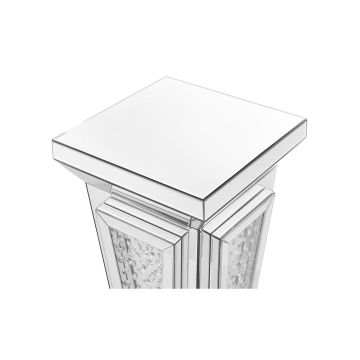 15 Inch Crystal End Table In Clear Mirror Finish - View 4 - Joshua Marshal