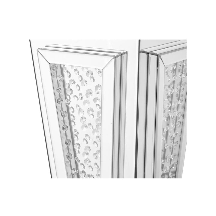15 Inch Crystal End Table In Clear Mirror Finish - View 5 - Joshua Marshal