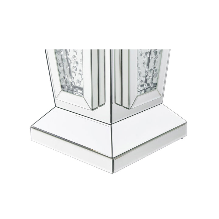 15 Inch Crystal End Table In Clear Mirror Finish - View 6 - Joshua Marshal
