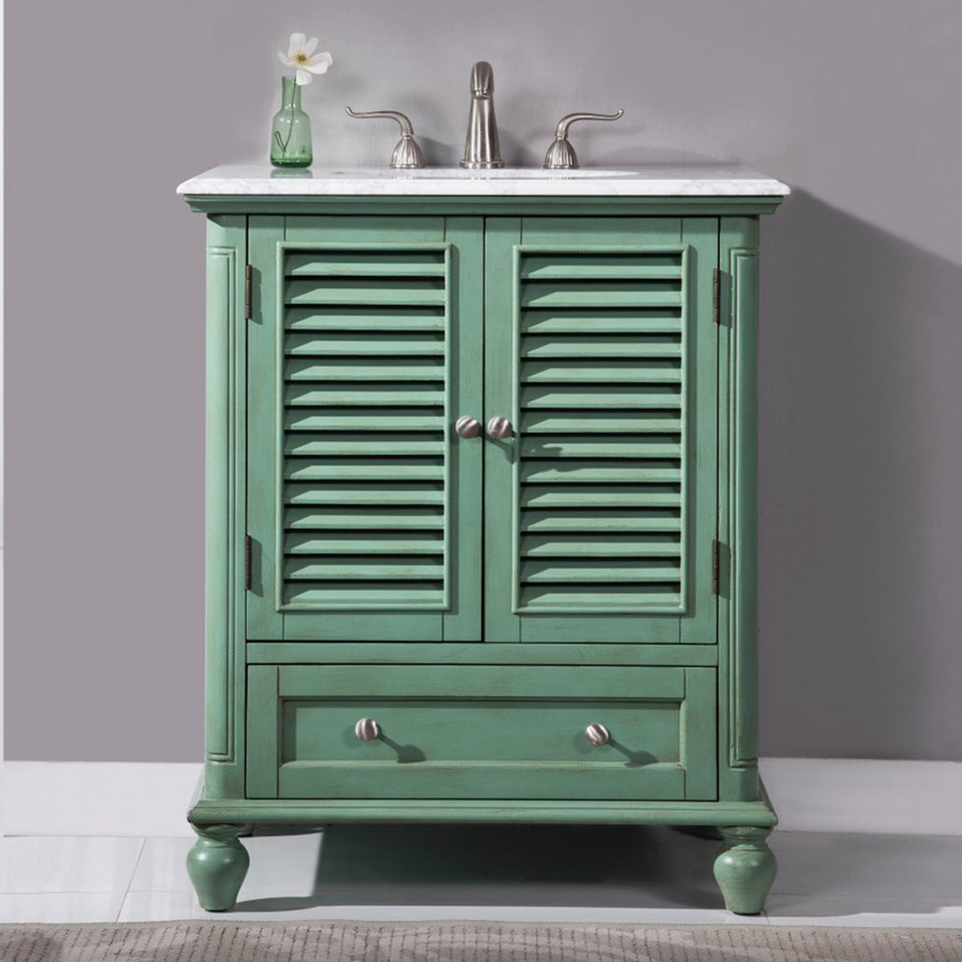 30 In.Single Bathroom Vanity Set In Vintage Mint Vintage Mint Finish - KITCHEN & BATH by Joshua Marshal