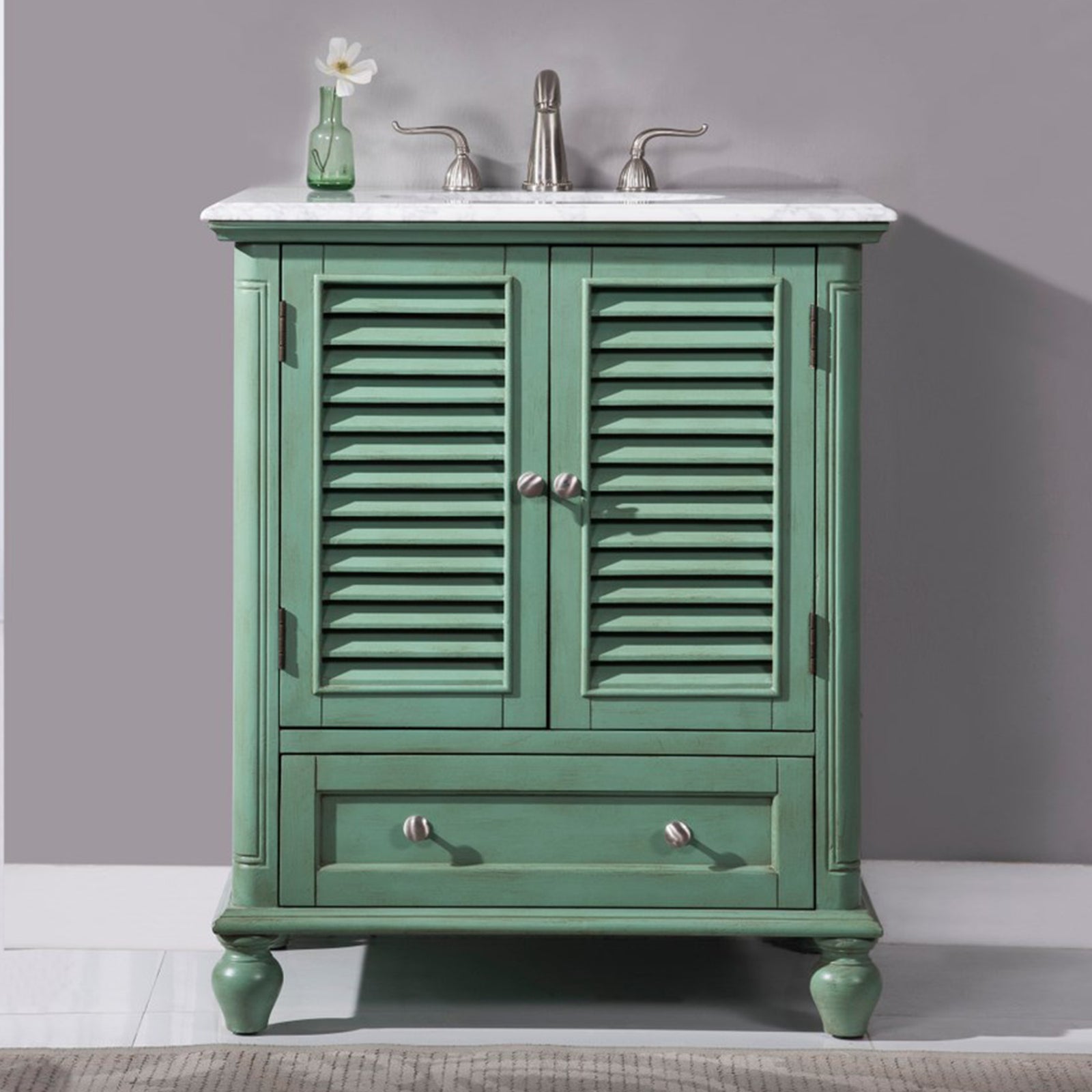 30 In.Single Bathroom Vanity Set In Vintage Mint Vintage Mint Finish - KITCHEN & BATH by Joshua Marshal