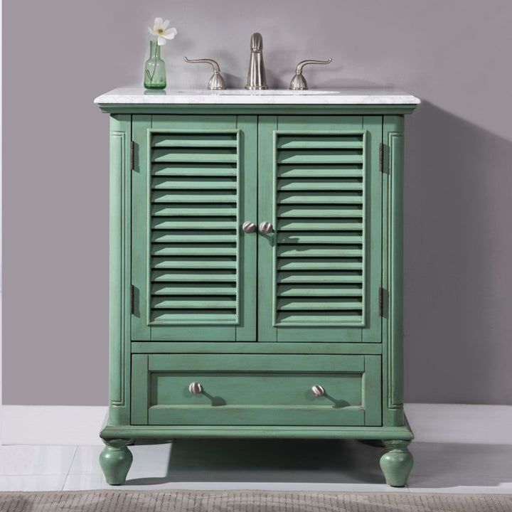 30 In.Single Bathroom Vanity Set In Vintage Mint Vintage Mint Finish - KITCHEN & BATH by Joshua Marshal