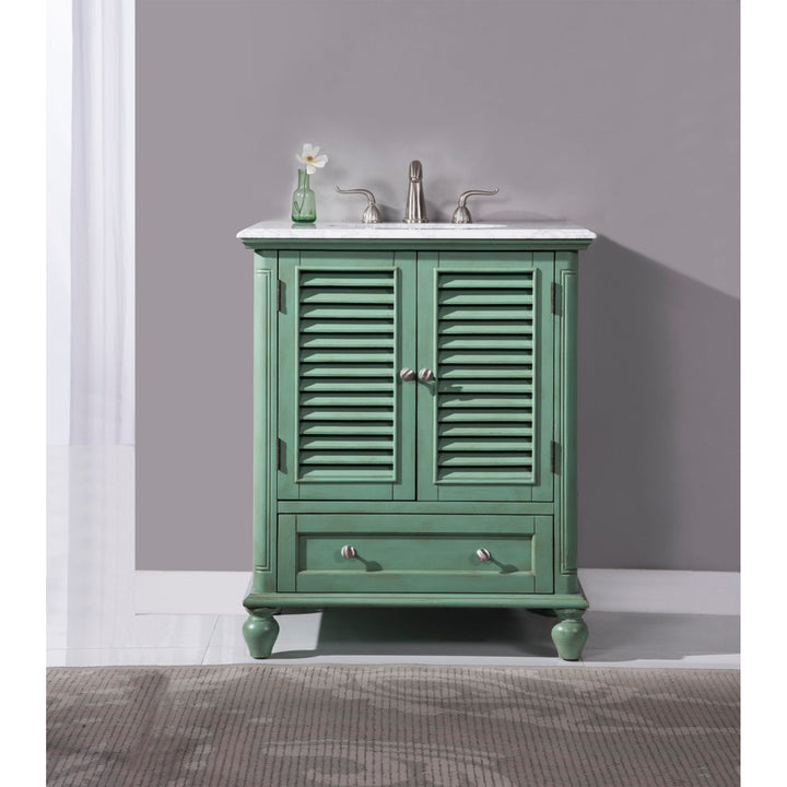 30 In.Single Bathroom Vanity Set In Vintage Mint - View 2 - Joshua Marshal