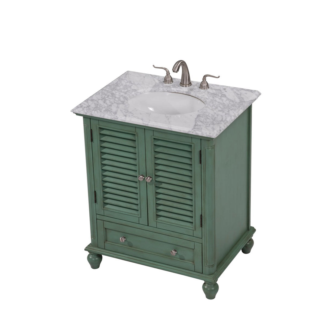 30 In.Single Bathroom Vanity Set In Vintage Mint - View 4 - Joshua Marshal