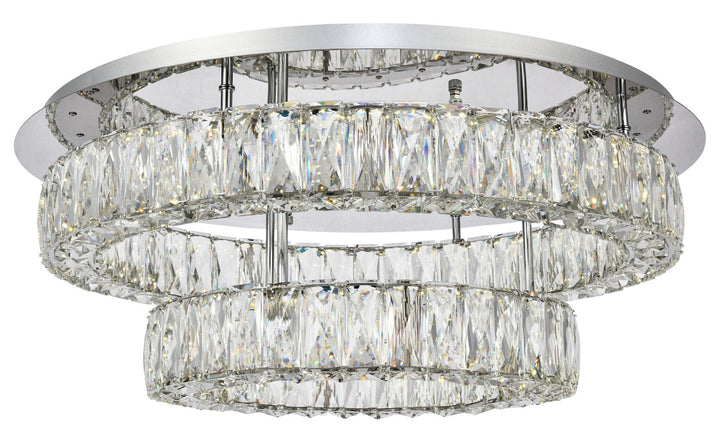 LED light Chrome Flush Mount Clear Royal Cut Crystal JM-586098