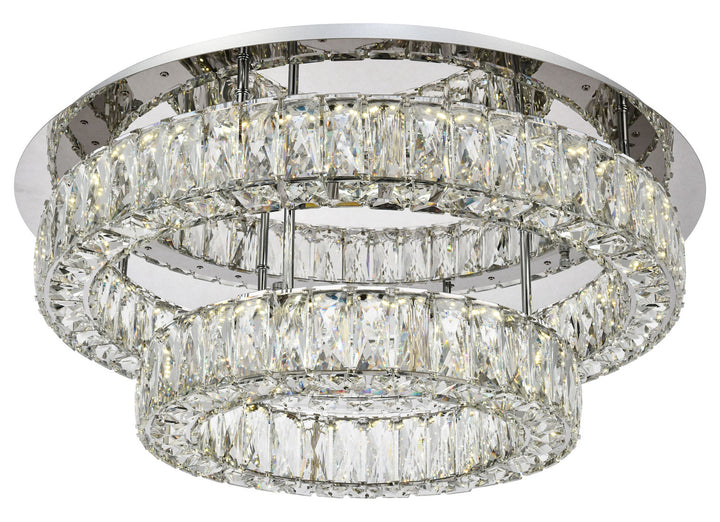LED light Chrome Flush Mount Clear Royal Cut Crystal JM-586098
