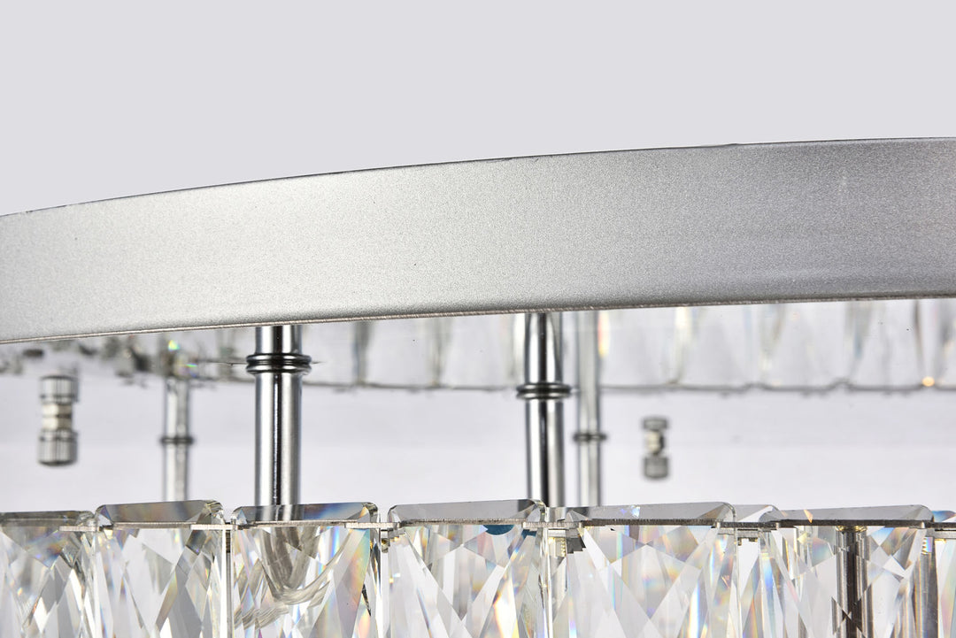 LED light Chrome Flush Mount Clear Royal Cut Crystal JM-586098