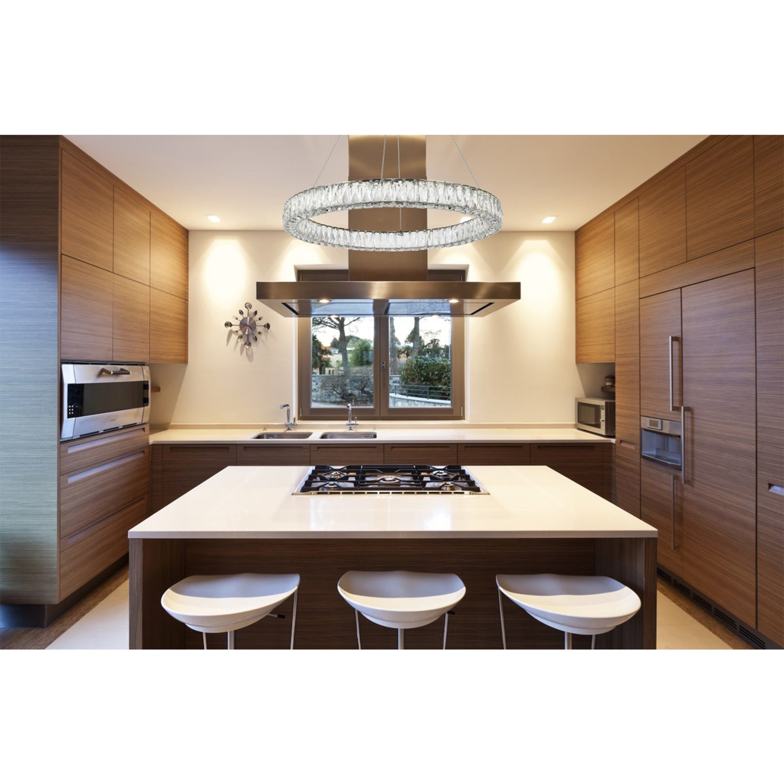 Integrated LED chip light Chrome Chandelier Clear Royal Cut Crystal - View 2 - Joshua Marshal
