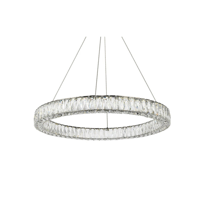 Integrated LED chip light Chrome Chandelier Clear Royal Cut Crystal - View 4 - Joshua Marshal