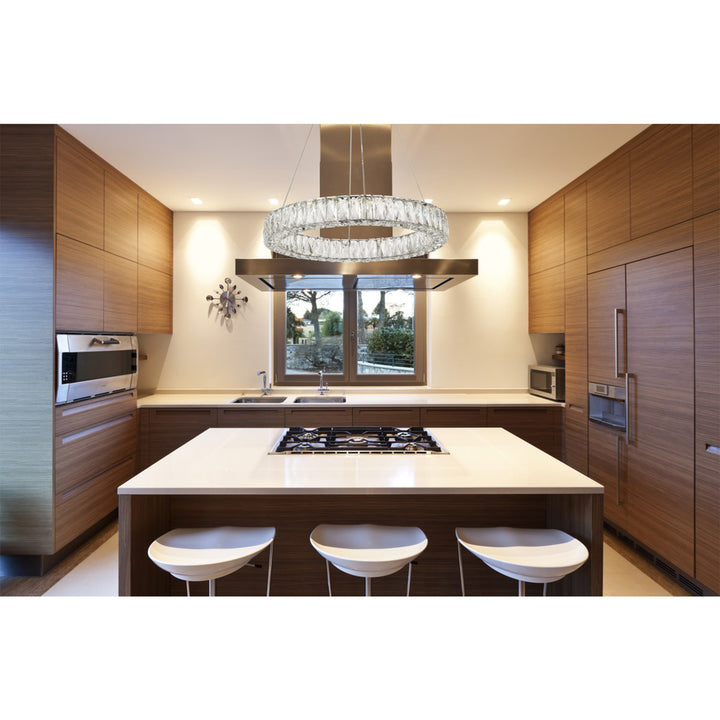 Integrated LED chip light Chrome Chandelier Clear Royal Cut Crystal - View 2 - Joshua Marshal