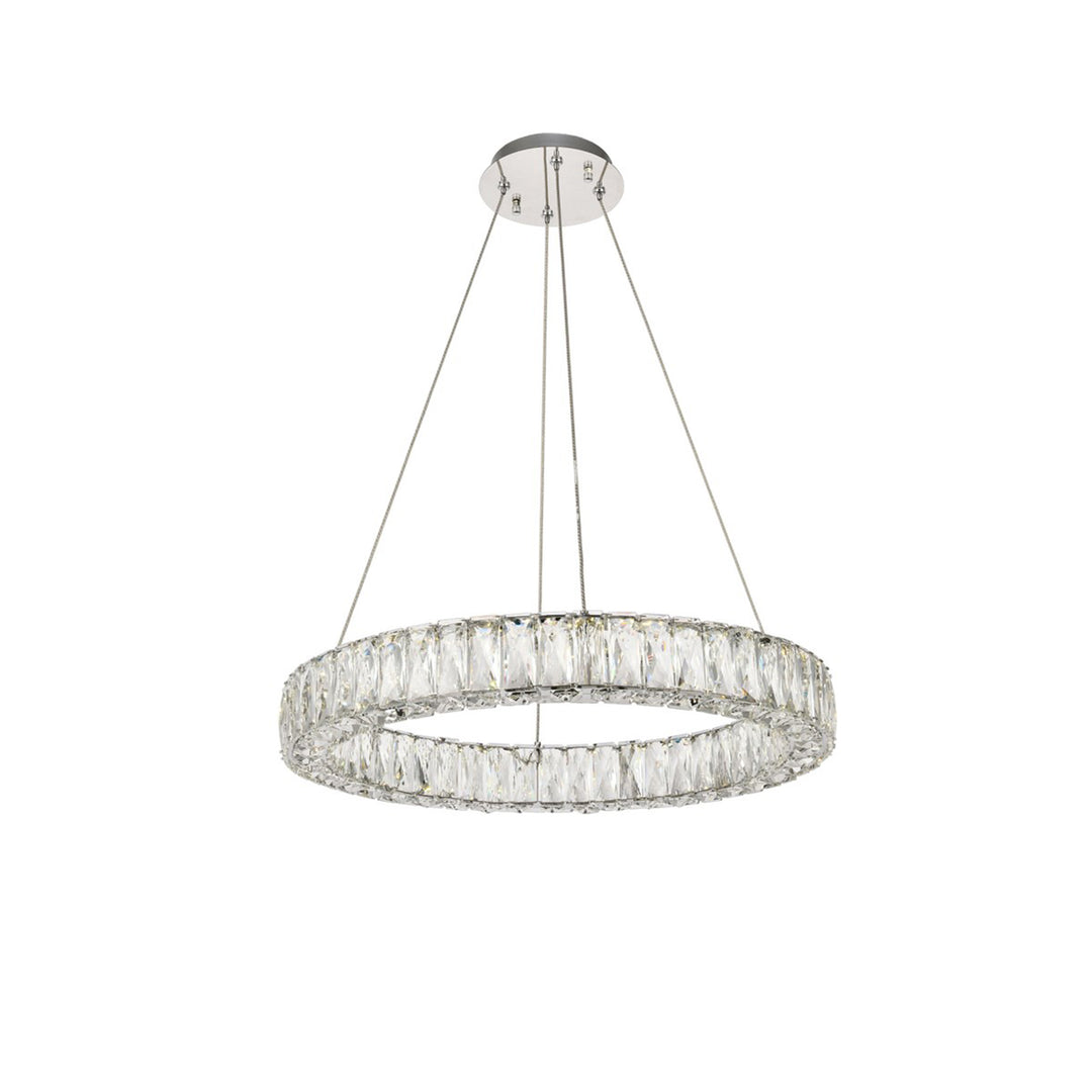 Integrated LED chip light Chrome Chandelier Clear Royal Cut Crystal - View 3 - Joshua Marshal