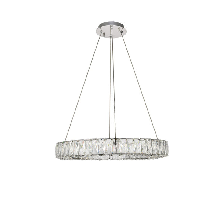 Integrated LED chip light Chrome Chandelier Clear Royal Cut Crystal - View 4 - Joshua Marshal