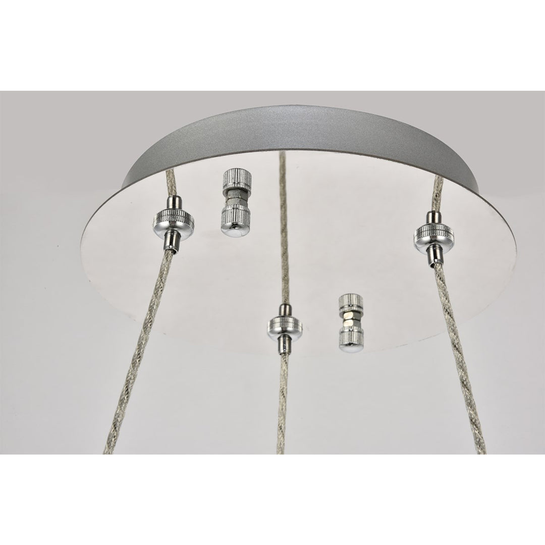 Integrated LED chip light Chrome Pendant Clear Royal Cut Crystal - View 6 - Joshua Marshal