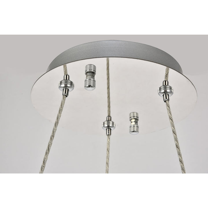 Integrated LED chip light Chrome Pendant Clear Royal Cut Crystal - View 6 - Joshua Marshal