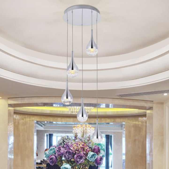 Collection LED 5-light chandelier 15in x 9in chrome finish Chrome Finish - LIGHTING by Joshua Marshal