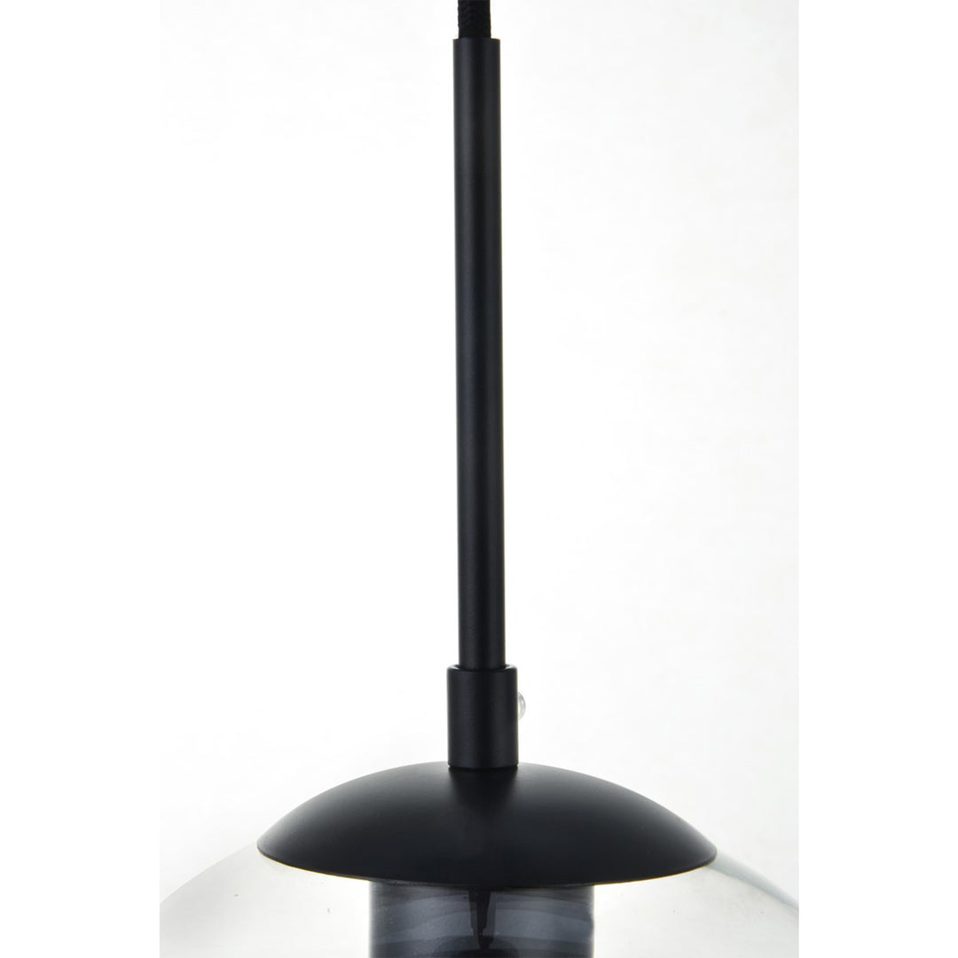 3 Lights Black Pendant With Clear Glass - View 6 - Joshua Marshal