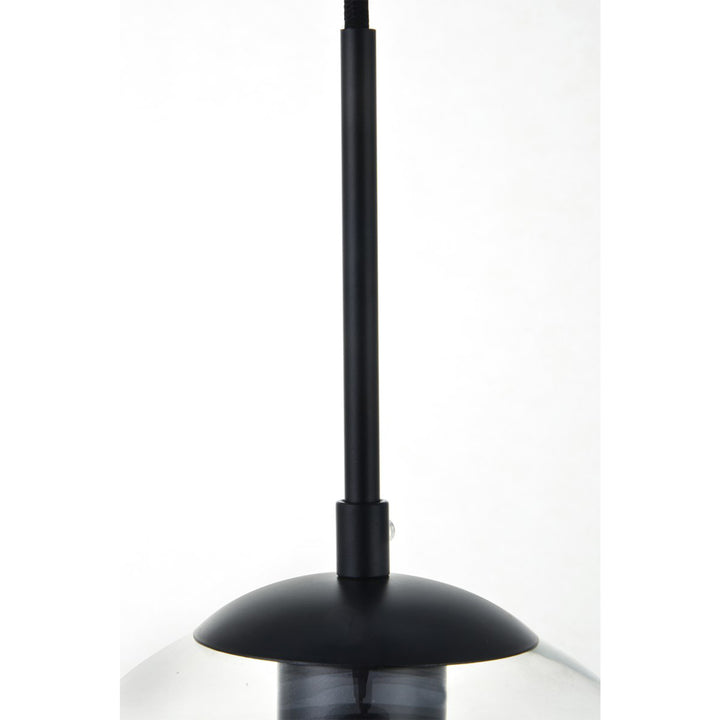3 Lights Black Pendant With Clear Glass - View 6 - Joshua Marshal