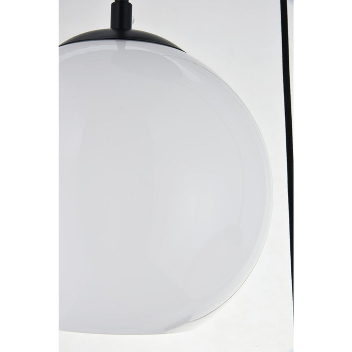 3 Lights Black Pendant With Frosted White Glass - View 5 - Joshua Marshal