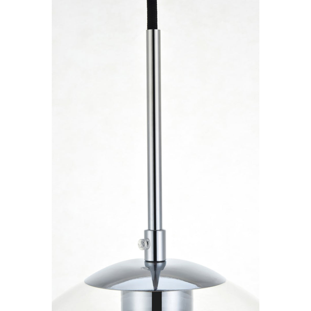 1 Light Chrome Pendant With Clear Glass - View 5 - Joshua Marshal