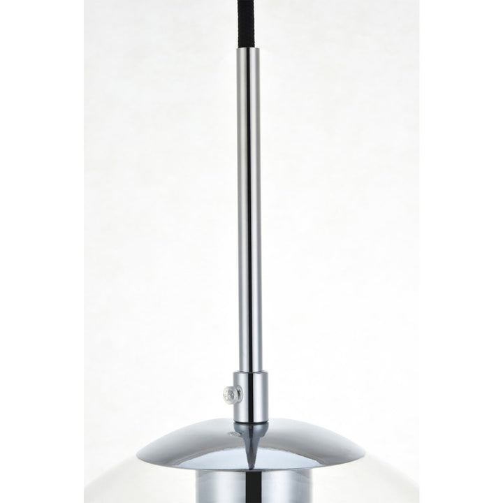 1 Light Chrome Pendant With Clear Glass - View 5 - Joshua Marshal