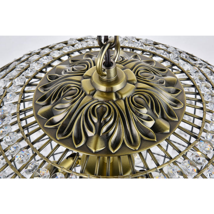 4 light 20 inch antique bronze pendant - View 5 - Joshua Marshal