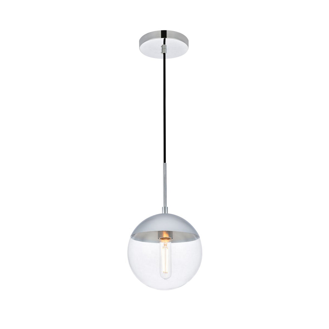 1 Light Chrome Pendant With Clear Glass - View 4 - Joshua Marshal