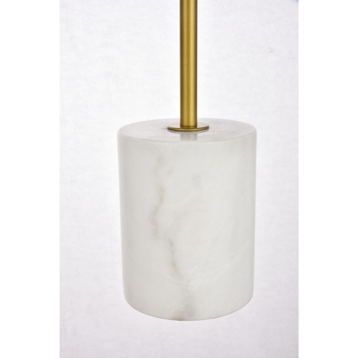 1 Light Brass Table Lamp With Frosted White Glass - View 6 - Joshua Marshal